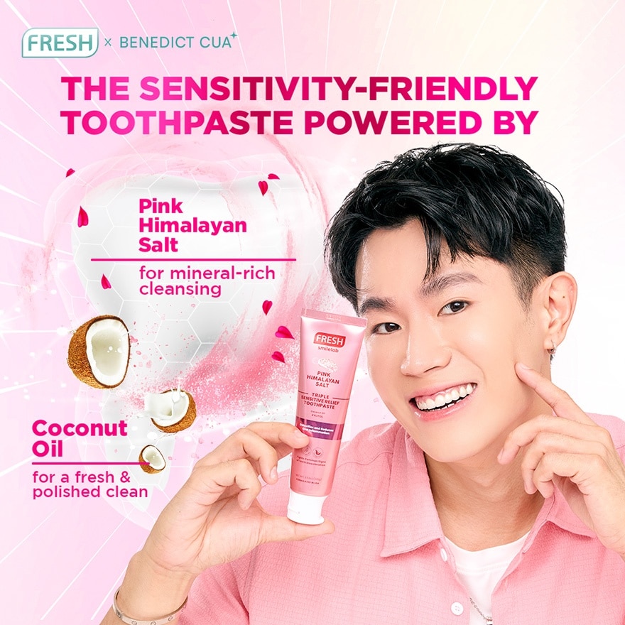 FRESH Smilelab Triple Sensitive Pink Himalayan Toothpaste 100g