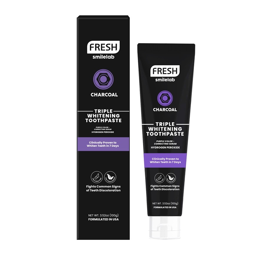 FRESH Smilelab Triple Whitening Purple Charcoal Toothpaste 100g