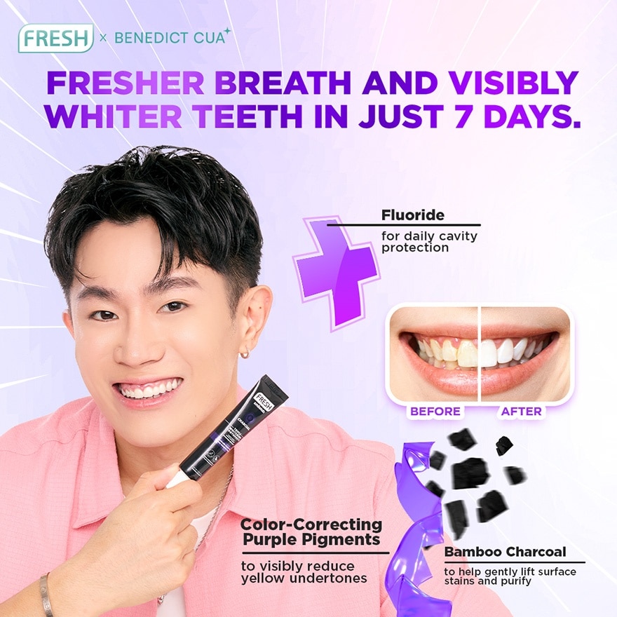 FRESH Smilelab Triple Whitening Purple Charcoal Toothpaste 35g image