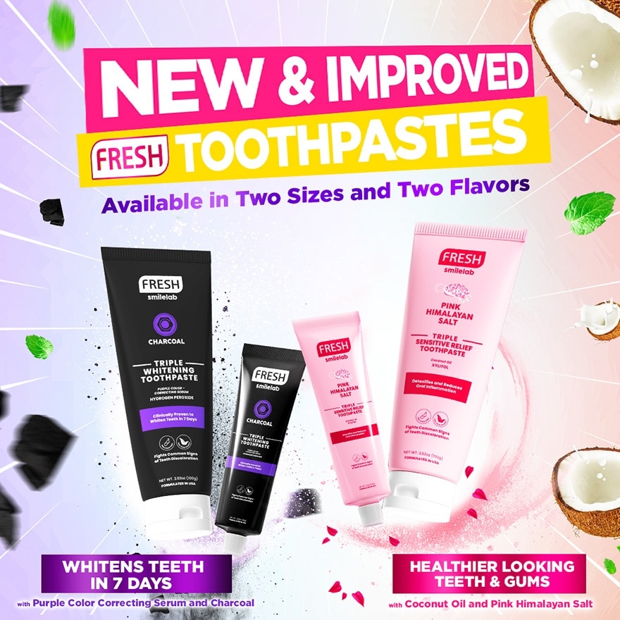 FRESH Smilelab Triple Whitening Purple Charcoal Toothpaste 35g
