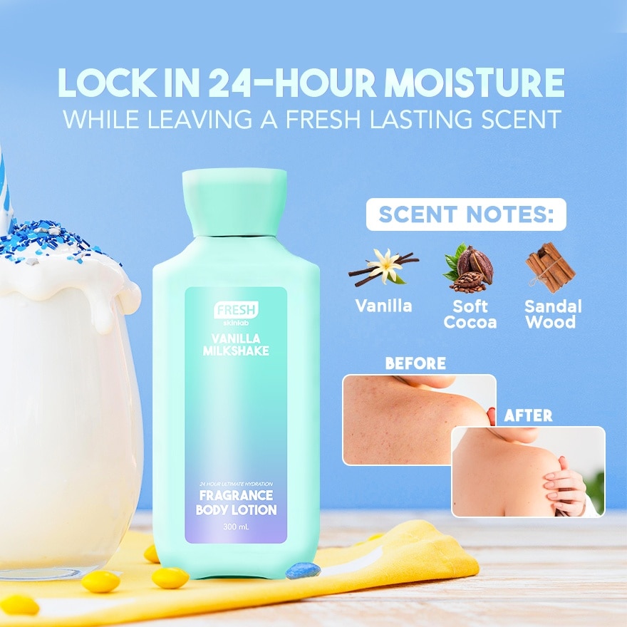FRESH Skinlab Vanilla Milkshake Fragrance Body Lotion 300ml