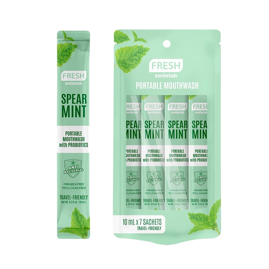 FRESH Smilelab Portable Mouthwash Spearmint 10ml x 7 Sachet