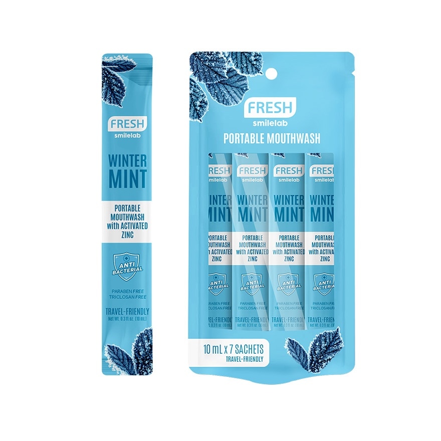 FRESH Smilelab Portable Mouthwash Wintermint 10ml x 7 Sachet