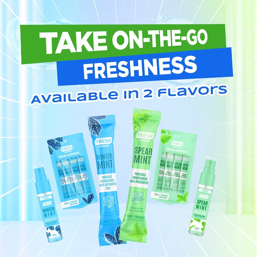 FRESH Smilelab Portable Mouthwash Wintermint 10ml x 7 Sachet