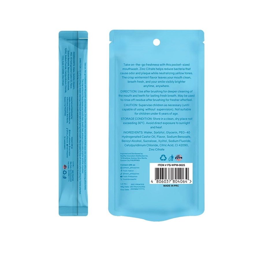 FRESH Smilelab Portable Mouthwash Wintermint 10ml x 7 Sachet