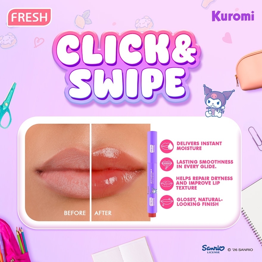 FRESH Kbeautylab Kuromi Red Velvet Hydrating Glossy Lip Balm