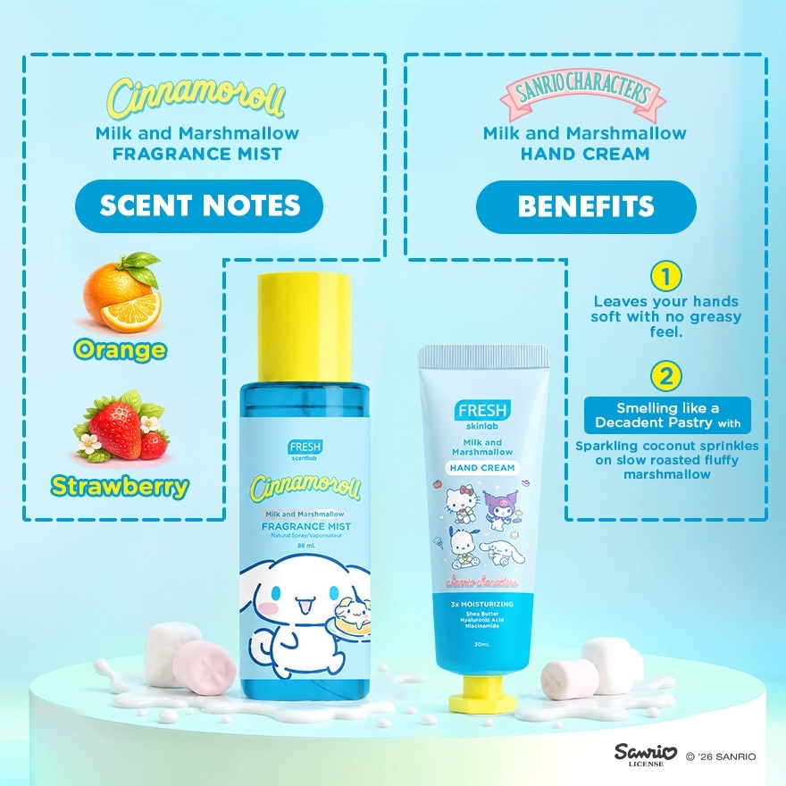 FRESH Sanrio Cinnamoroll Fragrance Mist Hand Cream Set image