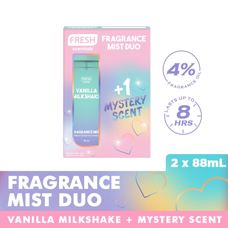 FRESH Scentlab Vanilla Milkshake Fragrance Mist Duo Set 2 x 88ml image