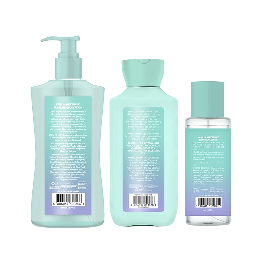 Fresh Skinlab Vanilla Milkshake Signature Scent Body Regimen image
