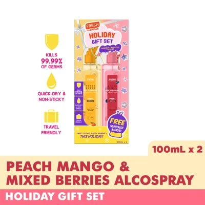 FRESH FRESH HEALTHLAB Peach Mango And Mixed Berries Alcospray Gift Set 100ml image