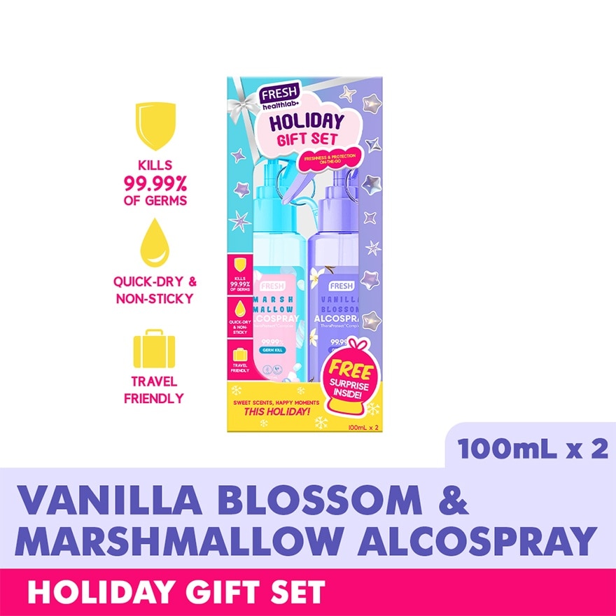 FRESH HEALTHLAB Vanilla Blossom And Marshmallow Alcospray Gift Set 100ml image