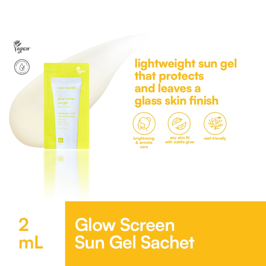 FACE REPUBLIC Glow Screen Sun Gel SPF 50+ PA++++ 2ml