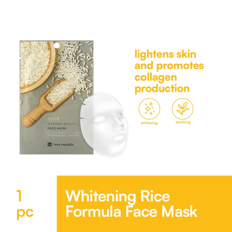 FACE REPUBLIC Sleeping Beauty Face Mask Whitening Rice Formula 23g