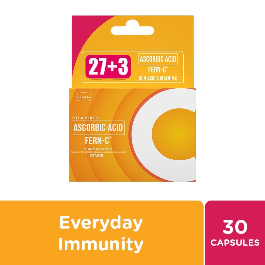 Ascorbic Acid (As Sodium Ascorbate) 27+3 Capsules