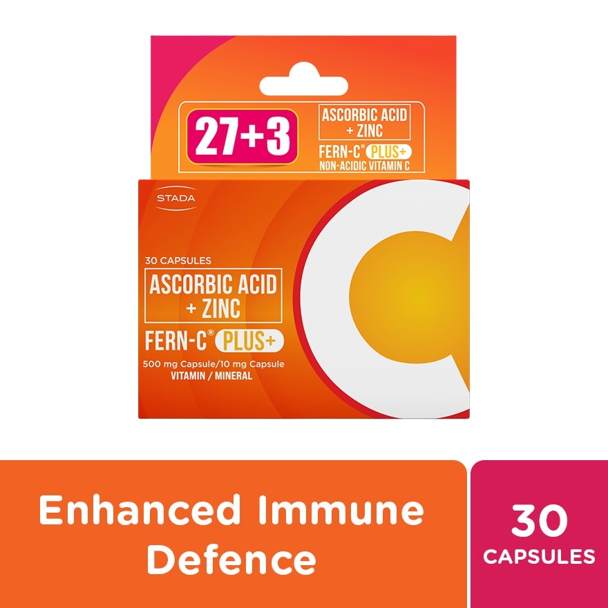 Plus Ascorbic Acid + Zinc 27+3 Capsules