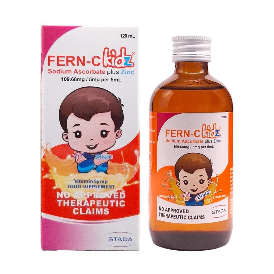 Sodium ascorbate 109.68mg (equivalent to ascorbic acid 97.5mg) elemental Zinc 5mg Syrup 120mL