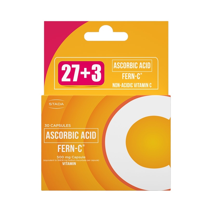Ascorbic Acid (As Sodium Ascorbate) 27+3 Capsules