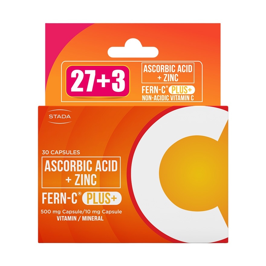 Plus Ascorbic Acid + Zinc 27+3 Capsules