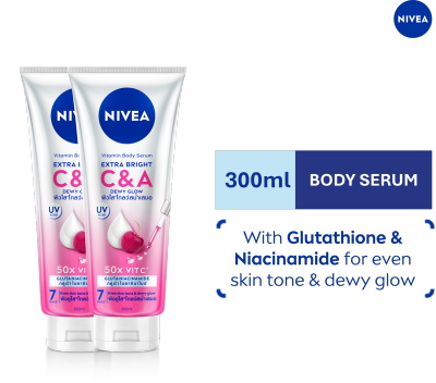 NIVEA - NIVEA Extra White Body Serum Lotion Gluta-C Plus Vitamin A 300ml Bundle