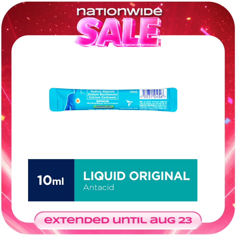 GAVISCON Original Peppermint Liquid Sachet 10ml image