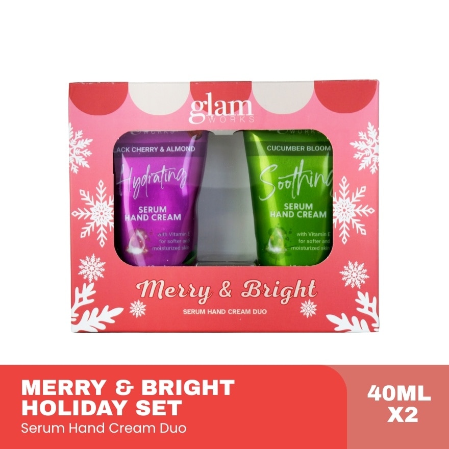 GLAM WORKS Merry Bright Serum Hand Cream Duo Set image