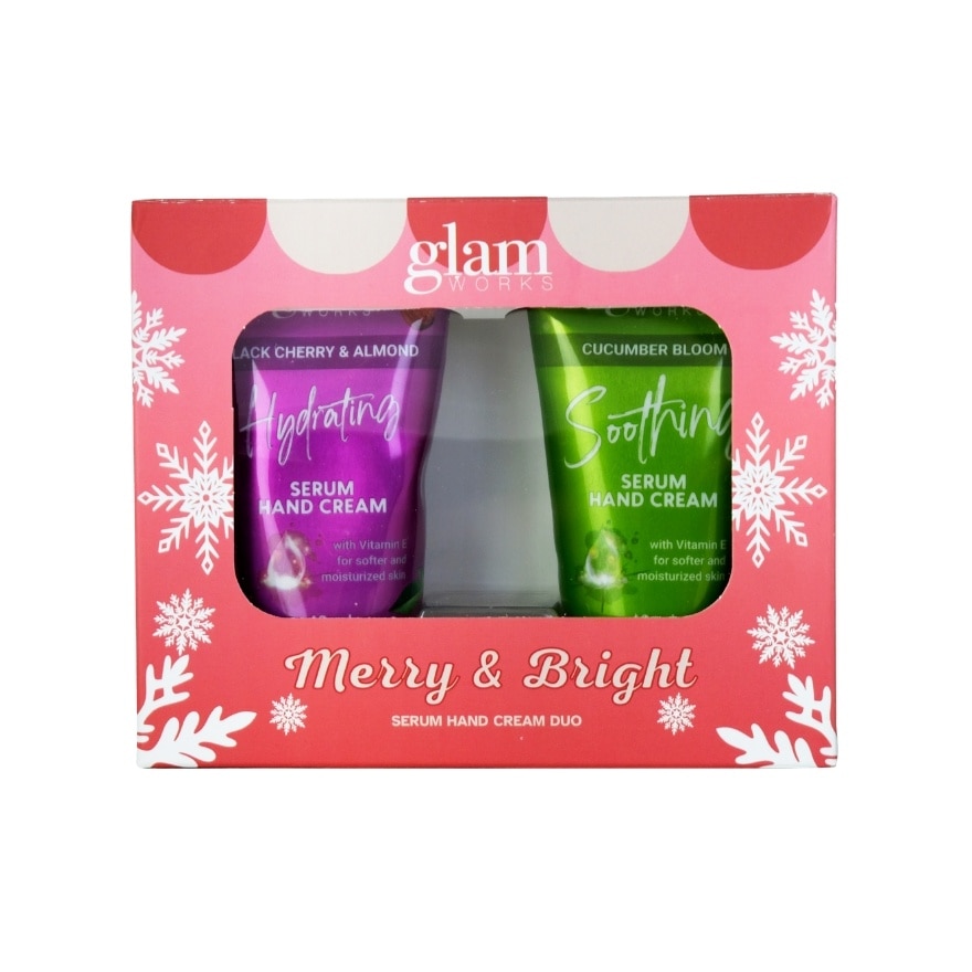GLAM WORKS Merry Bright Serum Hand Cream Duo Set image
