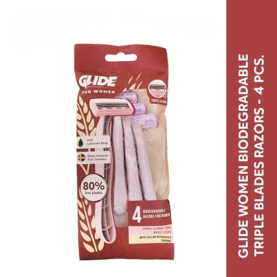 GLIDE, GLIDE Women's Biodegradable Sustainable Razors Triple Blade 4 ...