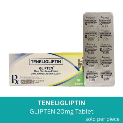 GLIPTEN Teneligliptin Hydrobromide Hydrate 20mg 1 Tablet [PRESCRIPTION REQUIRED]
