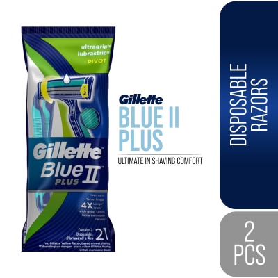 GILLETTE Blue II Plus Ultra Grip Handle Pack 2s