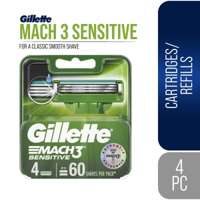 GILLETTE Mach 3 Sensitive Cartridge 4s