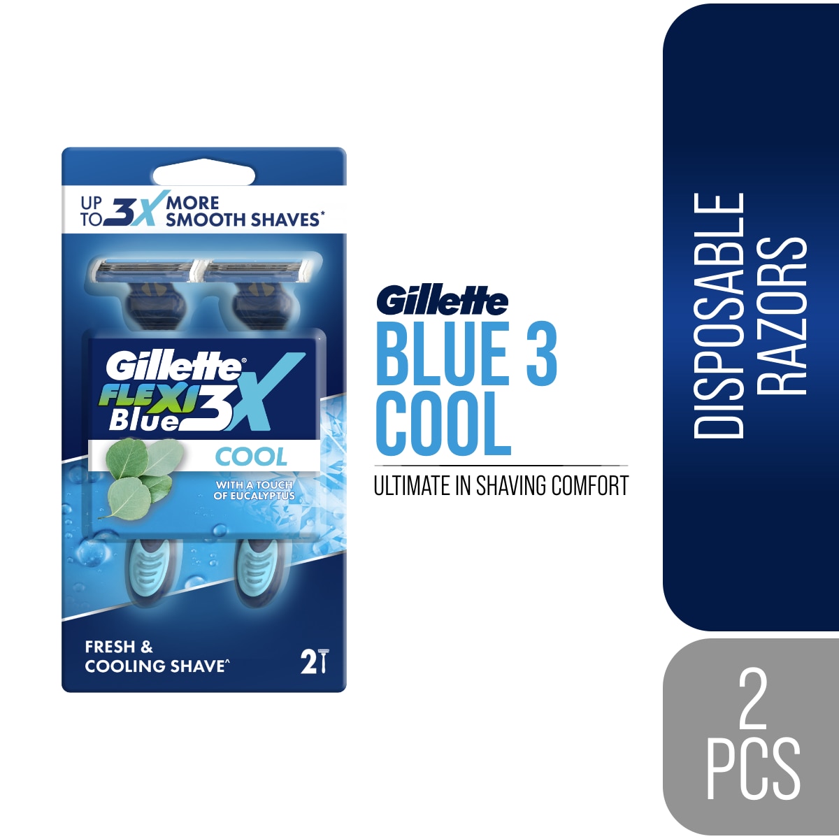 Blue 3 Ice Disposable Razor 2s