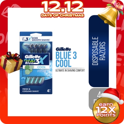 GILLETTE Blue 3 Ice Breaker 4s Blister Pack
