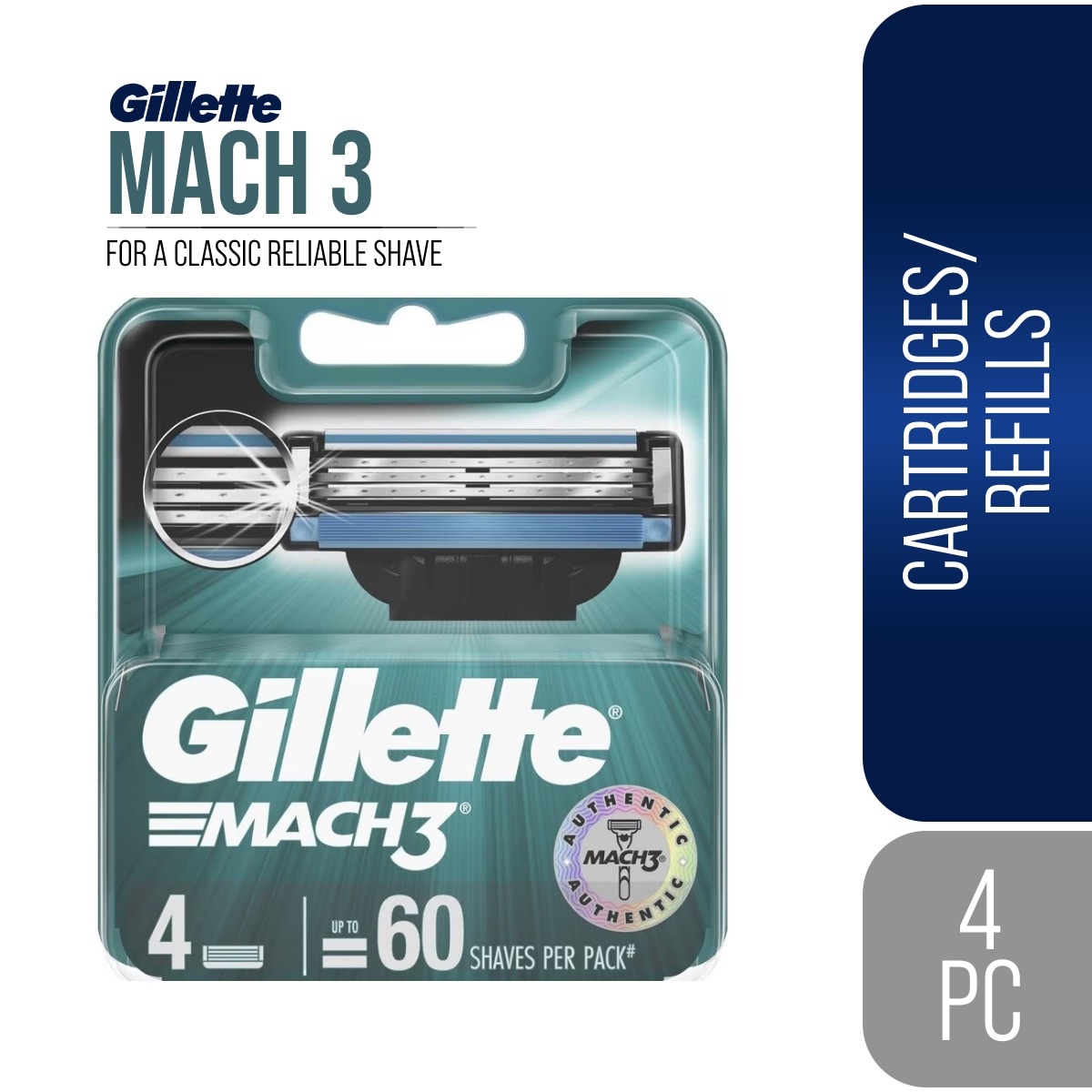 Mach 3 Base Cartridge 4s