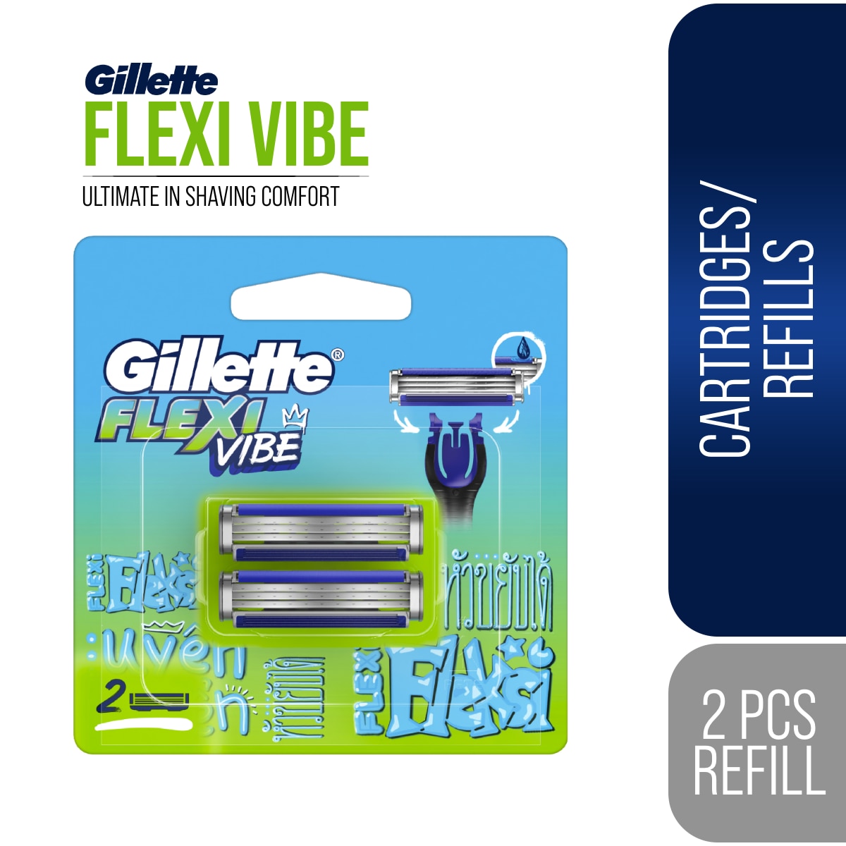 Flexi Vibe (2 Razor Blade/Cartridge Refills)