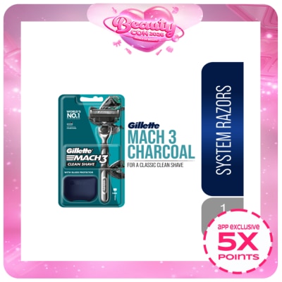 GILLETTE - GILLETTE Mach 3 Charcoal Razor 1Up