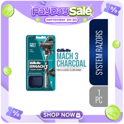 GILLETTE GILLETTE Mach 3 Charcoal Razor 1Up image