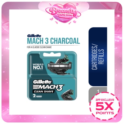 GILLETTE - GILLETTE Mach 3 Charcoal Cartridge 2S