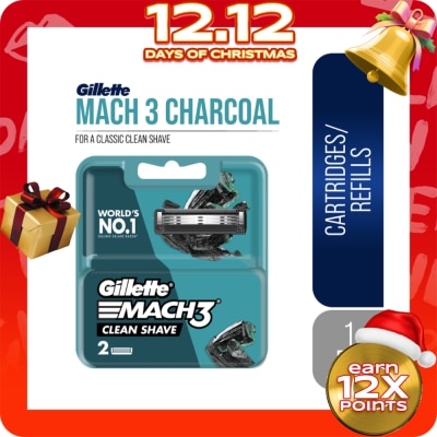 GILLETTE Mach 3 Charcoal Cartridge 2S