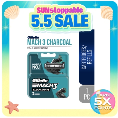 GILLETTE - GILLETTE Mach 3 Charcoal Cartridge 2S
