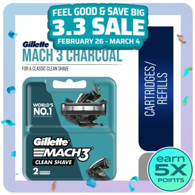 GILLETTE GILLETTE Mach 3 Charcoal Cartridge 2S