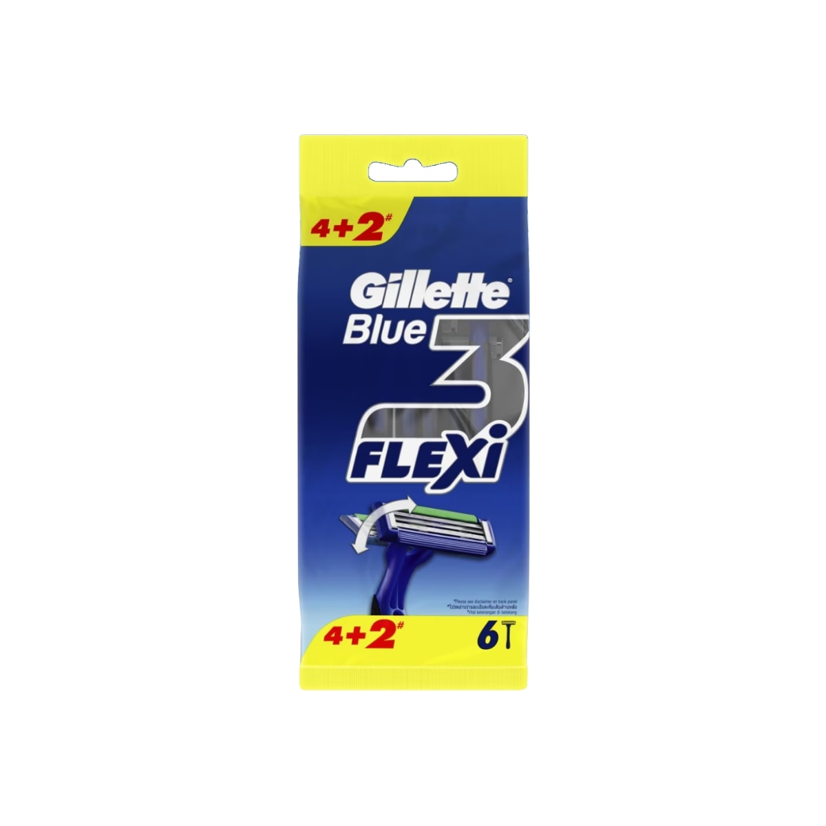 Blue 3 Flexi Disposable Razor 4+2s Pack