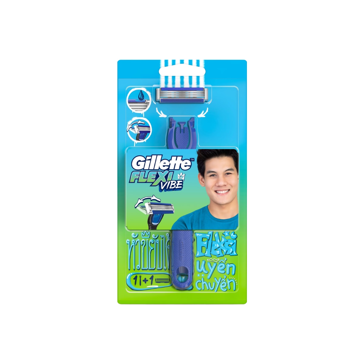 Flexi Vibe (1 Razor Handle + 1 Blade/Cartridge Refills)