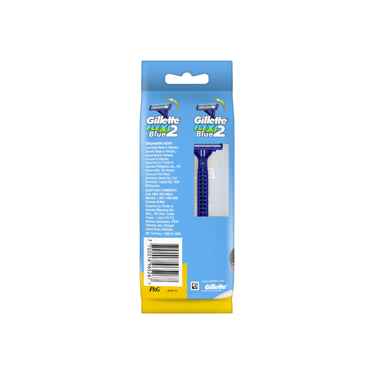 Blue 2 Pivot Razor Blades Pack 2s