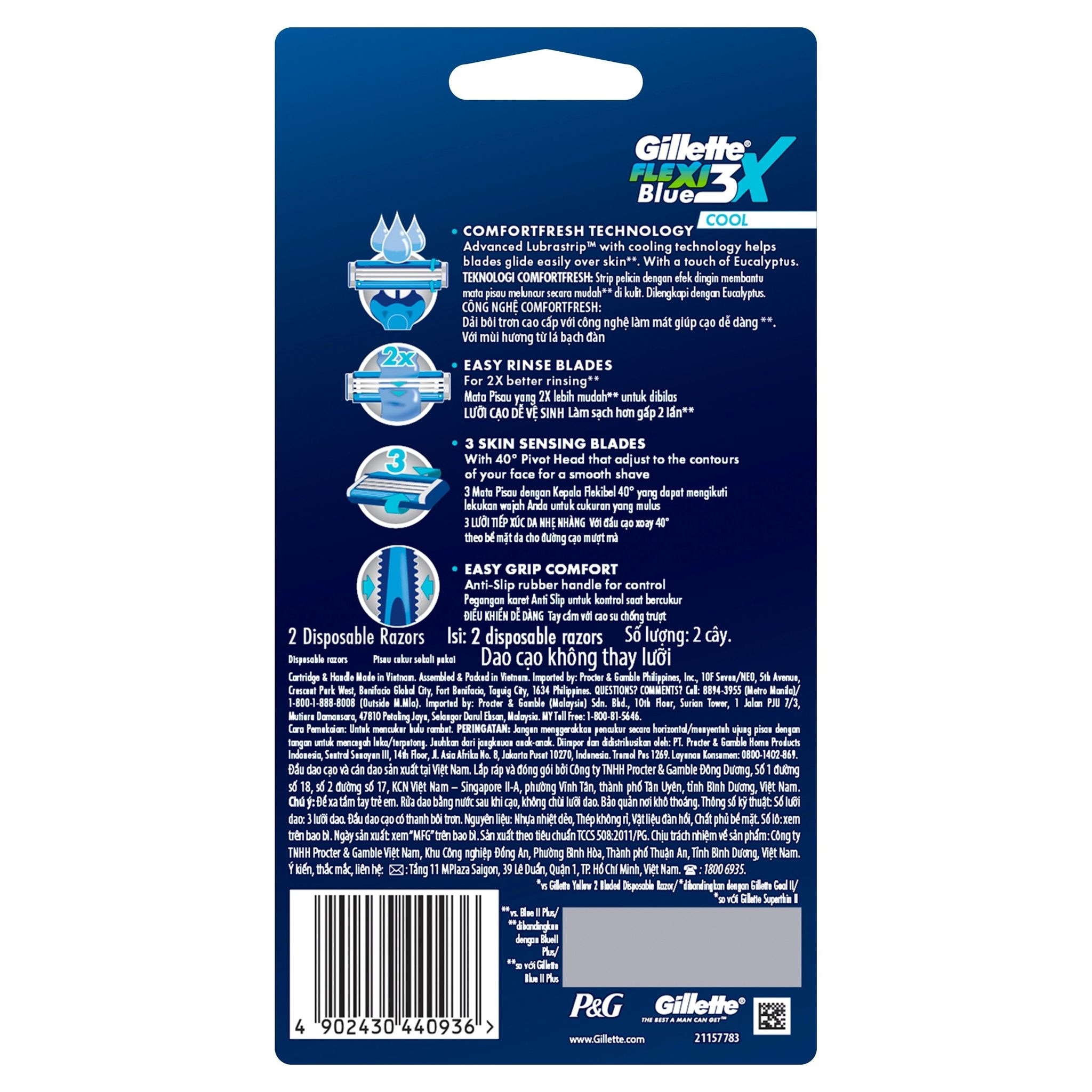 Blue 3 Ice Disposable Razor 2s