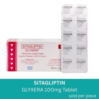 GLYXERA GLYXERA Sitagliptin 100mg Film Coated Tablet Sold Per Piece [PRESCRIPTION REQUIRED]
