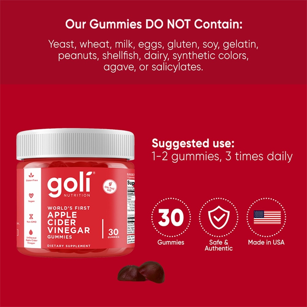 GOLI Apple Cider Vinegar gummies 30s