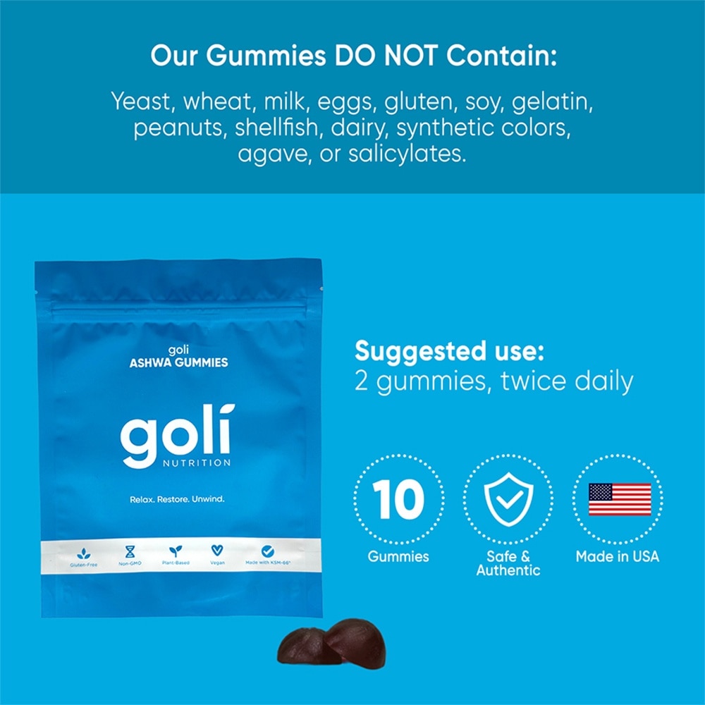 GOLI Nutrition Ashwagandha Gummies 10s