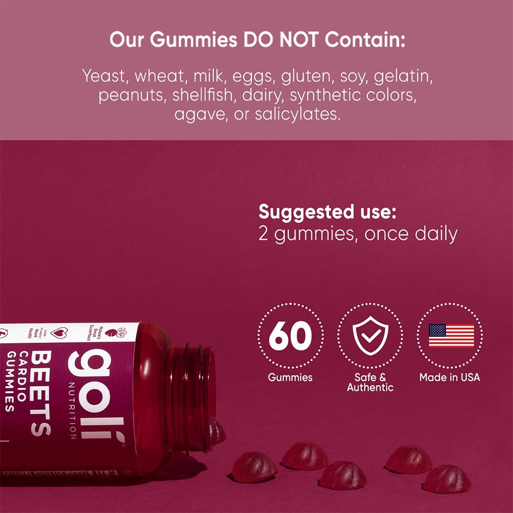 GOLI Beets Cardio Gummies 60s