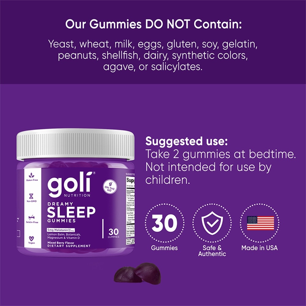 GOLI Dreamy Sleep Gummies 30s