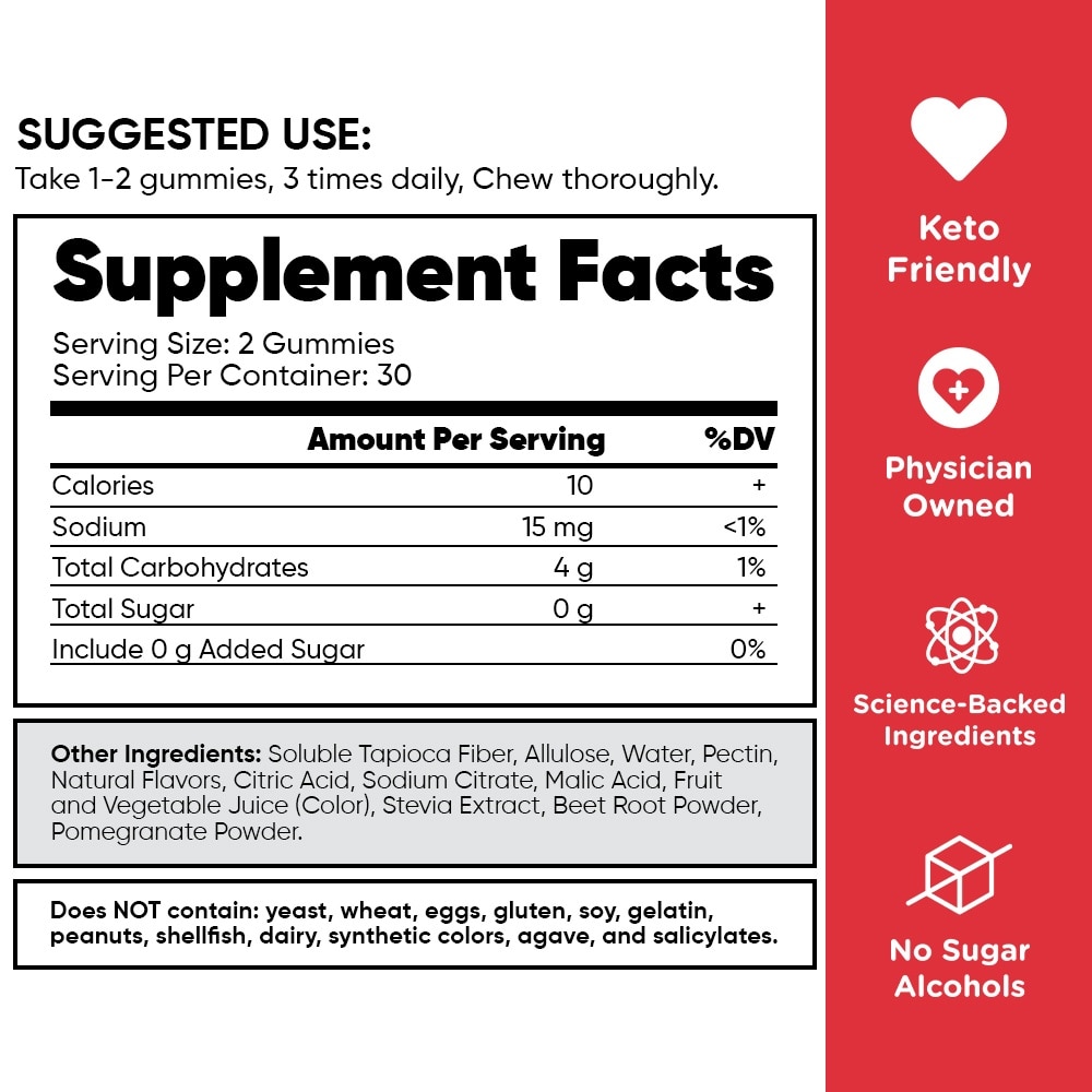 GOLI Apple Cider Vinegar Zero Sugar 60gummies